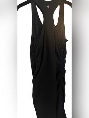 Zella  athletica Black Racerback Draped Tank Dress